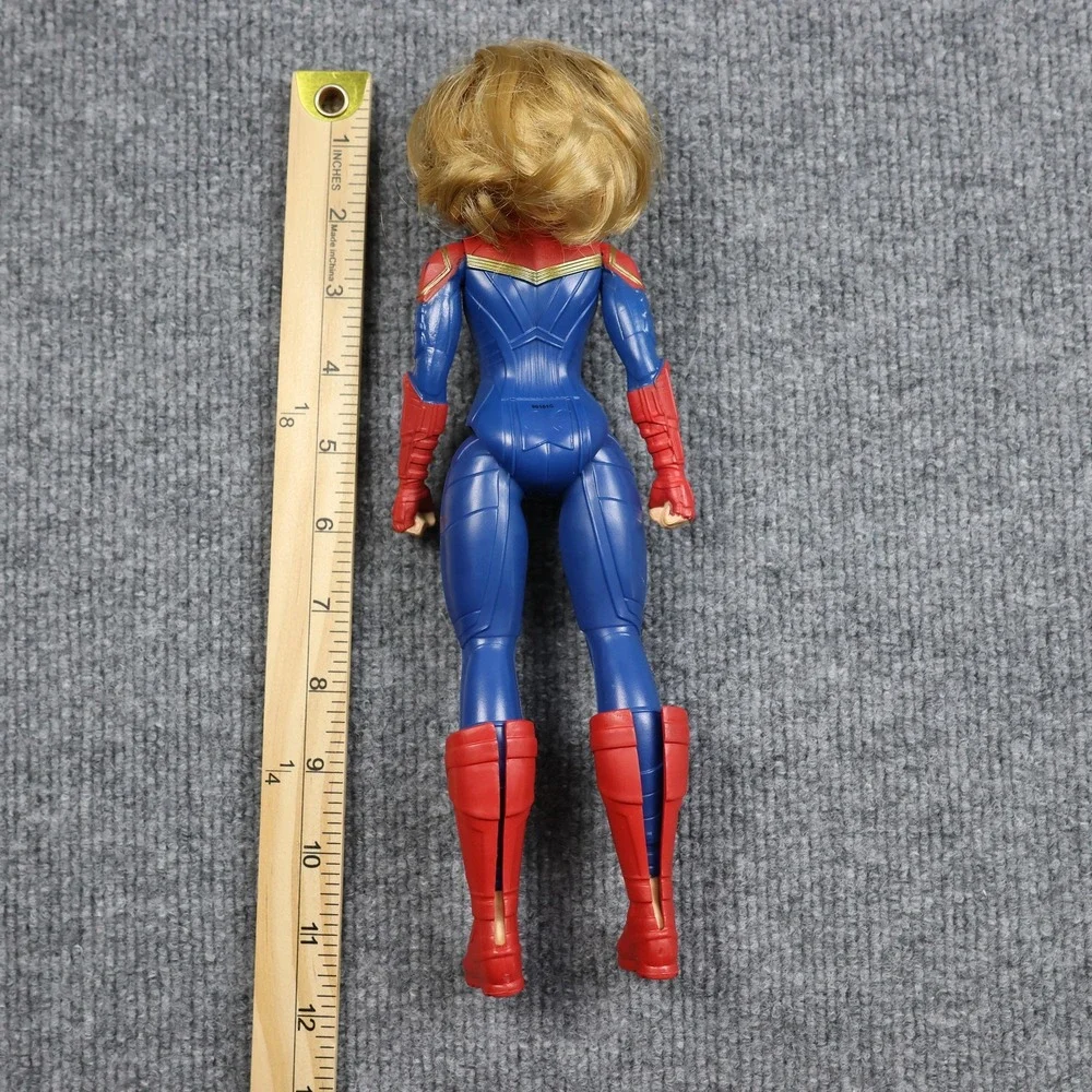 Marvel Captain Marvel Doll 12in‎ Action Figure Hasbro 2018 E4565 Blue Red Suit